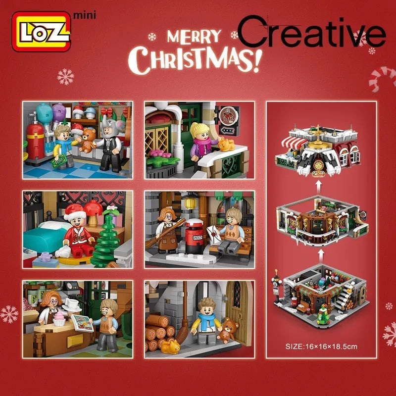 LOZ Christmas Cafe Building Blocks Assembled Toys Puzzle Boys and Girls Gifts