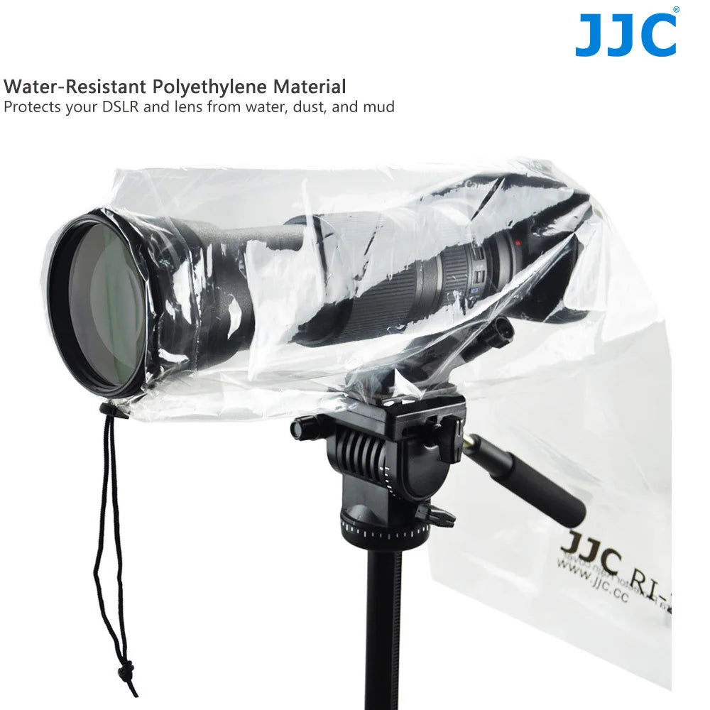 JJC 2PCS Waterproof Raincoat Camera Rain Cover Case Bag Protector for Canon