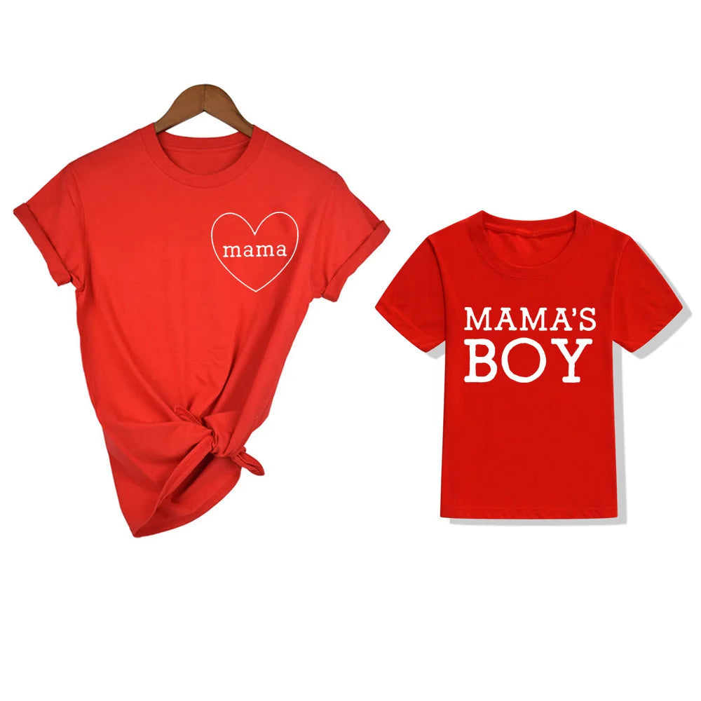 1pc Mommy and Me Shirts Mom and Son Matching Shirts Boy Mom Shirt Mama