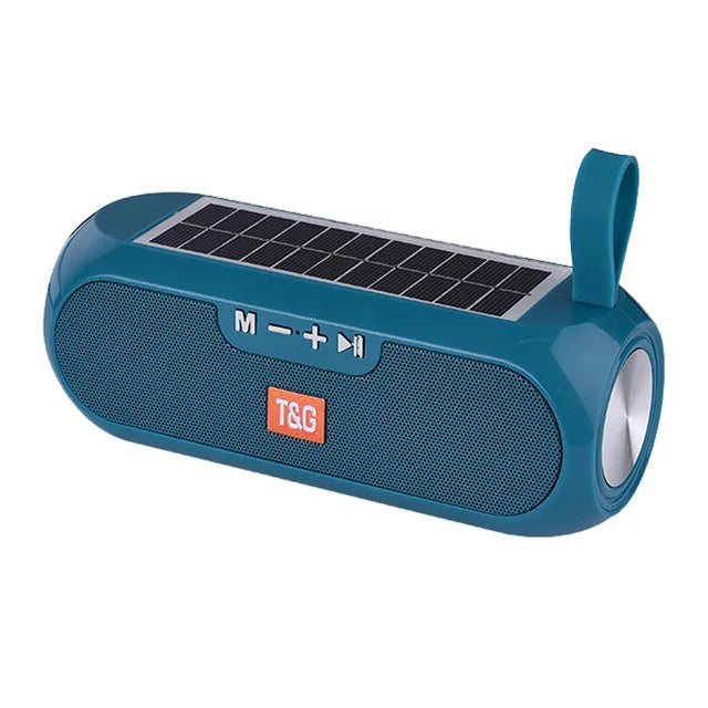 Mini Blue Wireless Speakers Music Sound Player Bluetooth Speaker Solar