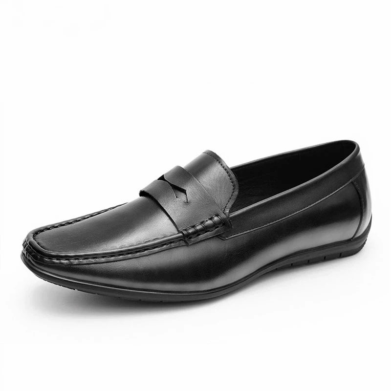 Phenkang Men Leather Summer Casual Shoes Male Sneakers Loafer Mens Slip on