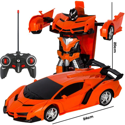 2 in 1 Electric RC Car Transformation Robots Children Boys Toys Remote Control