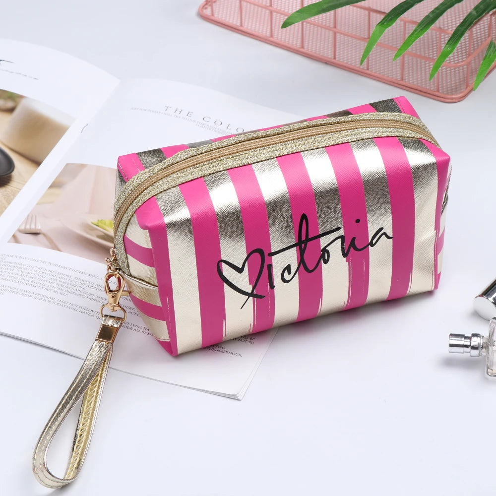 1Pcs Waterproof Laser Cosmetic Bags Women Make Up Bag PVC Pouch Wash Toiletry