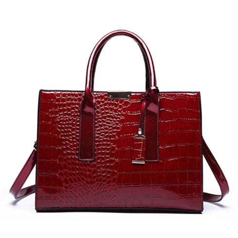 Luxury Womens Bags Designer Crocodile Pattern Shoulder Bag PU Leather