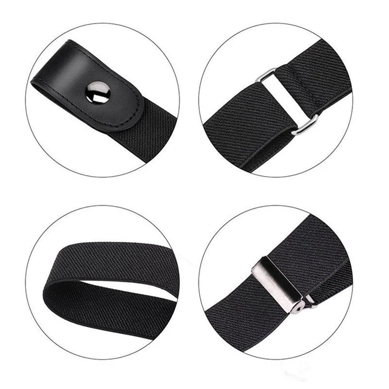 Easy Belt Without Buckle Elastic Belts for Women Stretch Riem Men Jeans