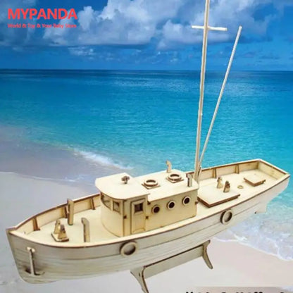 Hot Sale 1/30 Nurkse Assembly Wooden Sailboat DIY Wooden Toy Sailing Model Ship