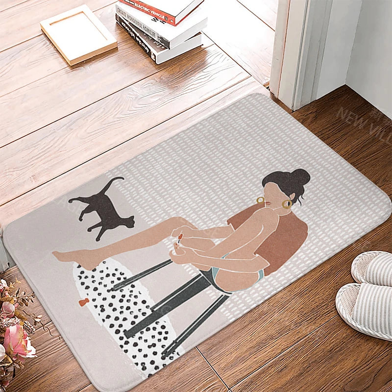 Anti-Slip Bath Mat Bathroom Small Rug Shower Mat Home Decor Door Mat