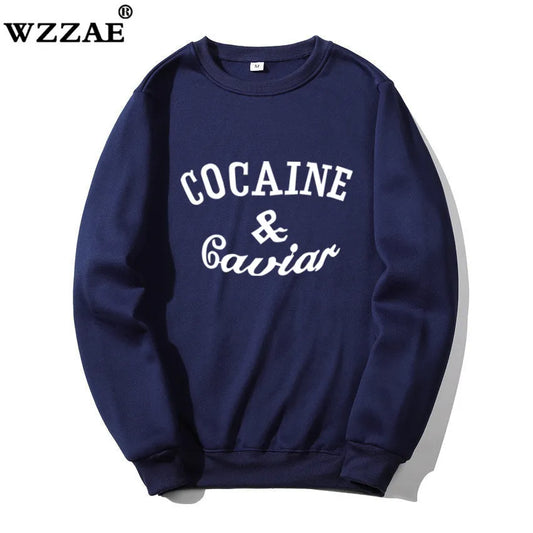2023 New Cocaina Caviar Men Sweatshirts Letter Sweatshirt Mens Hoodies With Hat