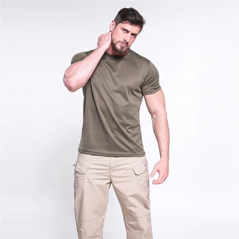 MEGE 3 Pcs/2 Pcs Men Camouflage T Shirt Army Military ShortSleeve O-Neck