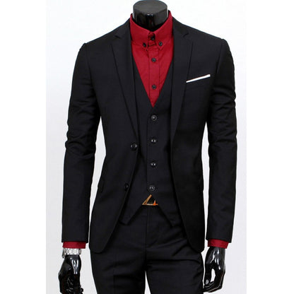 S-6xl (Jacket+Pants+Vest)Full Regular Fit 3 Piece Suits Single