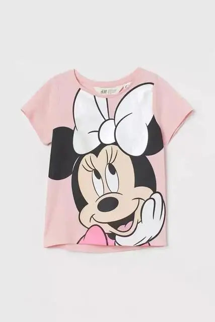 Mickey Cartoon T-Shirt for Boys Clothes Summer Thin Round Collar Disney