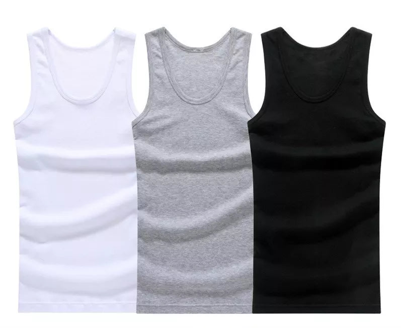 Man's Cotton Solid Seamless Underwear Brand Clothing Mens Sleeveless Tank Vest