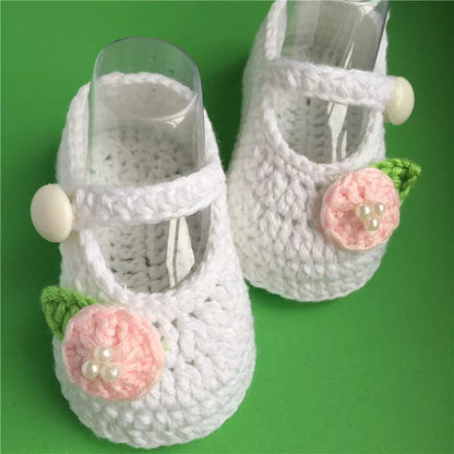 QYFLYXUE Pure Hand-Made Baby Pearl Shoes  Children's Shoes