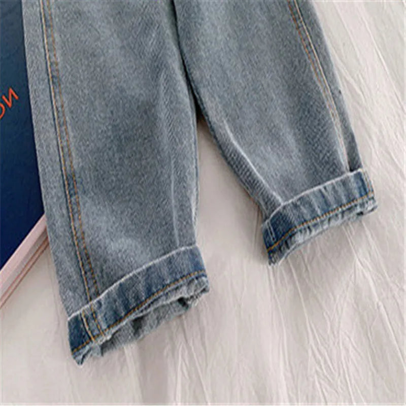 Spring New Baby Jeans Girl Clothes Casual Fashion Loose Denim Trousers Boys