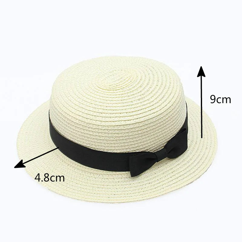 COKK Panama Hat Simple Summer Beach Hat Female Casual Girls