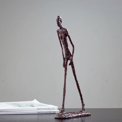 Real Bronze Walking Man Sculpture by Giacometti Inspiration Art Crafts