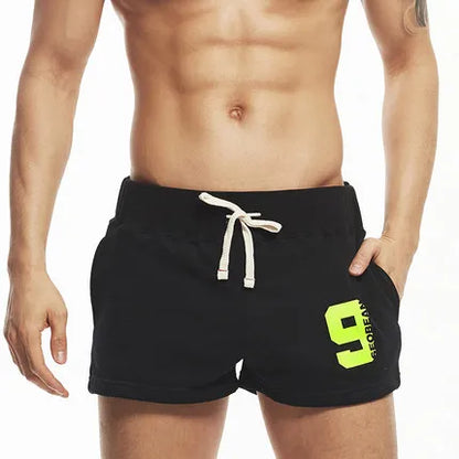 Mens Cotton Gym Shorts Men Sport Shorts Woukout Trunks Male Active Wear Tenis