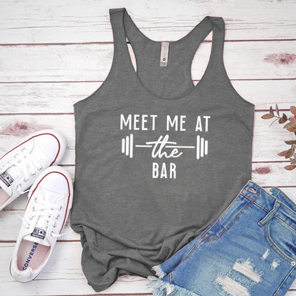 Vest Meet Me at the Bar Tank Tops Women's Racerback Motivational Gym Lifting