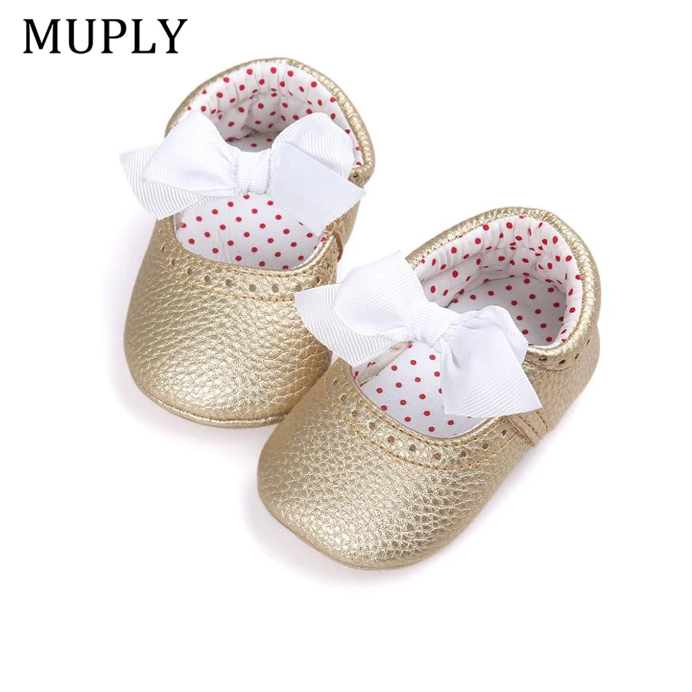 Baby Shoes for Newborn Baby Girls Princess Shoes PU Leather