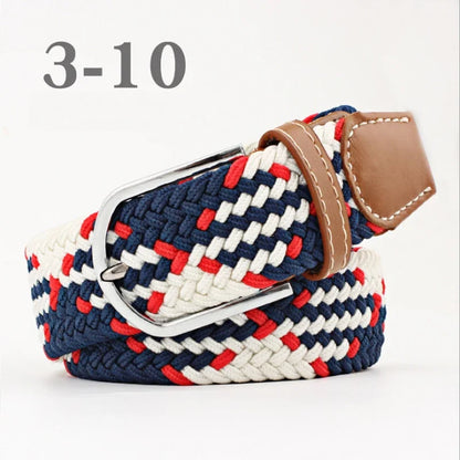 ZLD 60 Colors Female Casual Knitted Pin Buckle Men Belt