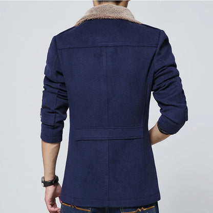 Winter Jackets Mens Casual Men Blends Fleece Warm Windbreaker Coats Men Jackets