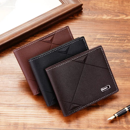 New Men's Wallet Short Multi-Card Coin Purse Fashion Casual Wallet Male Youth