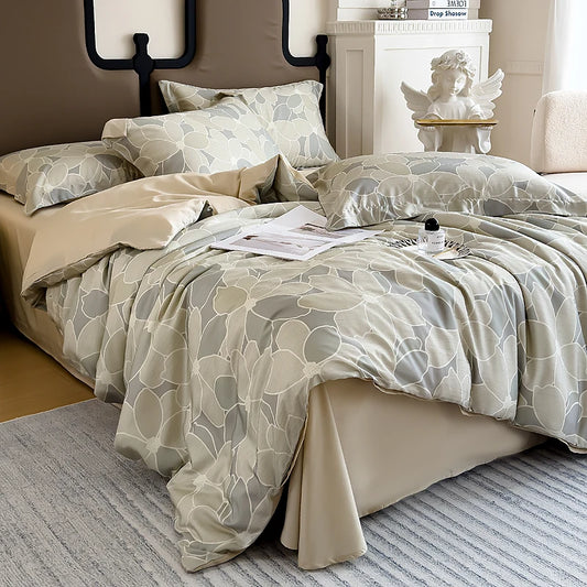 Four Seasons Luxury Shiny Bedding Sets Bedding Sheets Hotel Silk