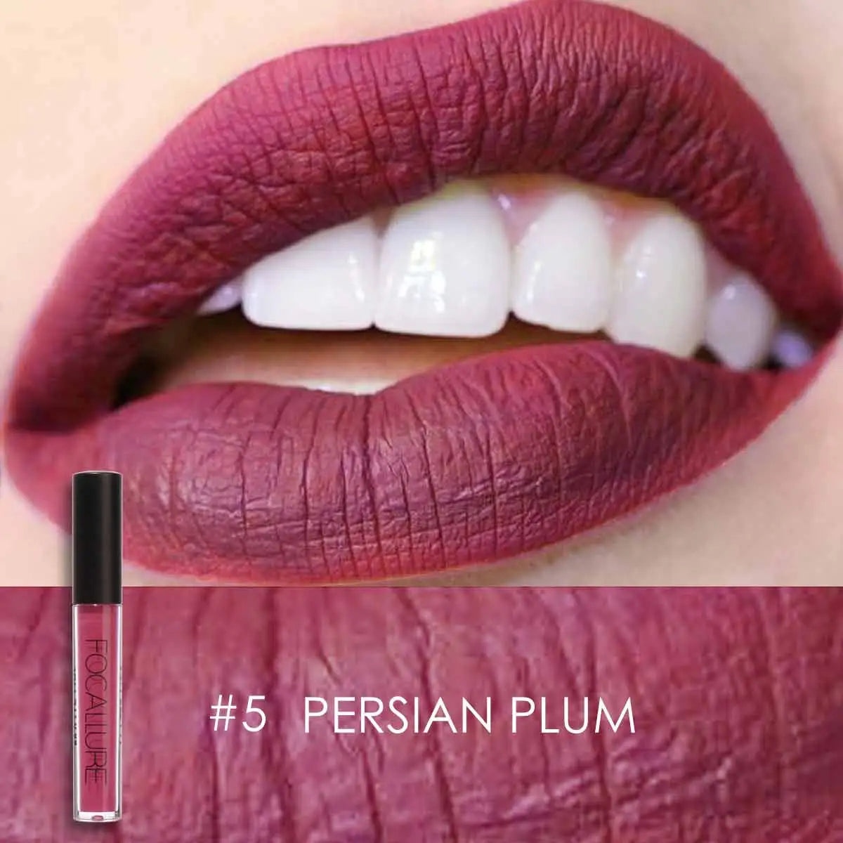 FOCALLURE Waterproof Matte Liquid Lipstick Long-Lasting Lip Tint Nude Lipgloss