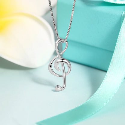 JewelOra Silver Color Musical Note Necklaces & Pendants