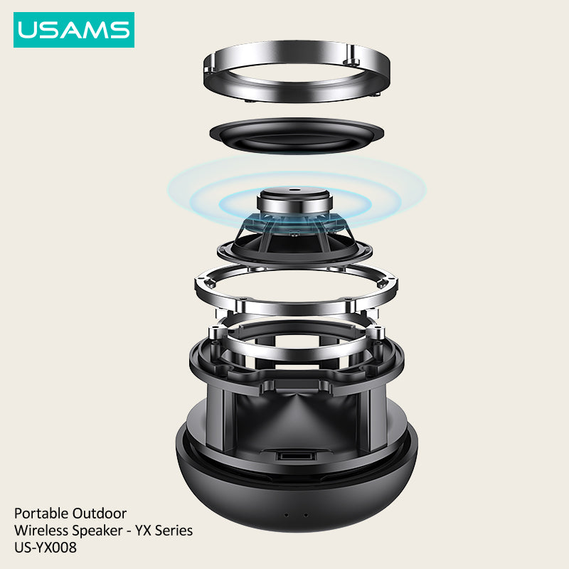 USAMS NEW Waterproof IPX6 Portable Outdoor Wireless Speaker