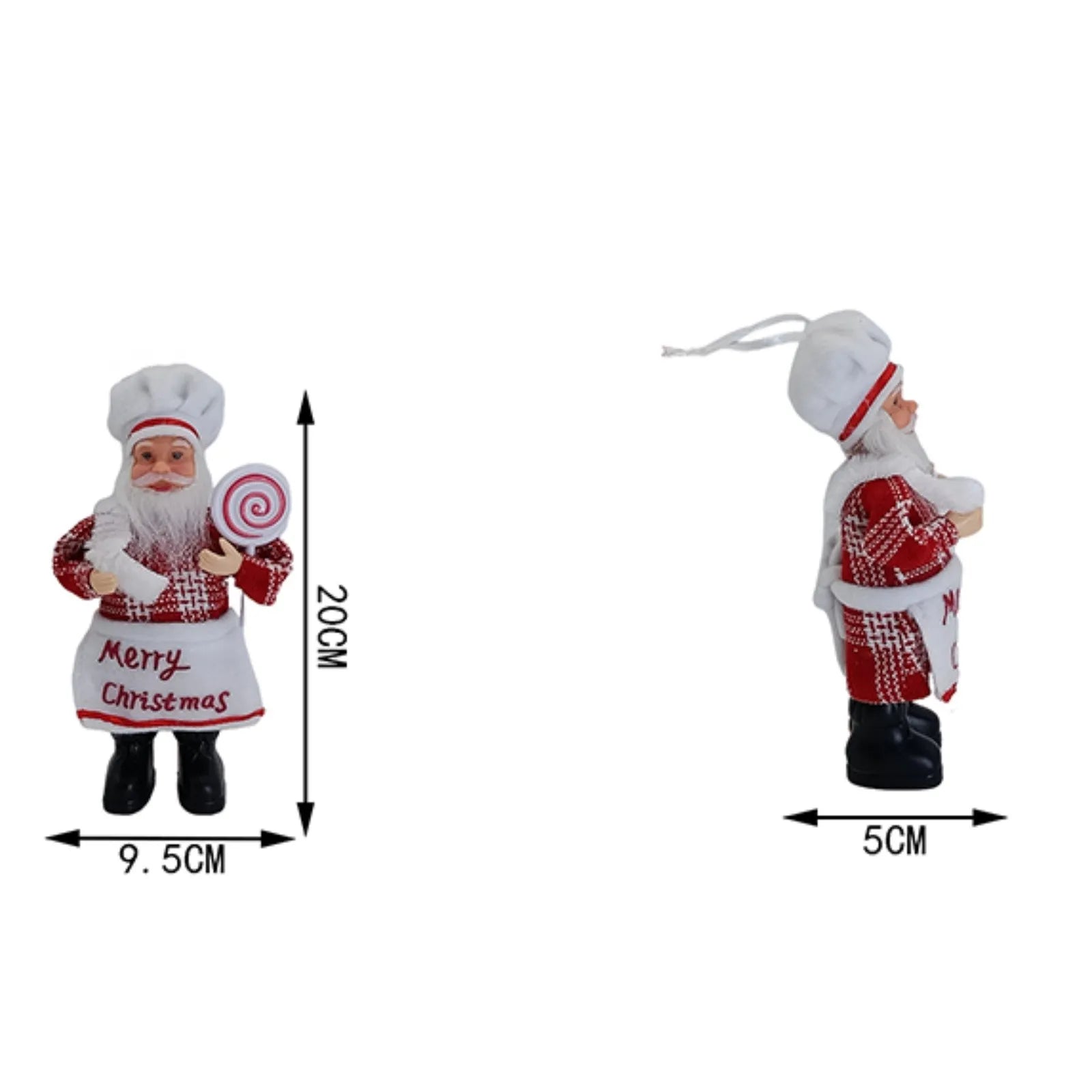 Santa Claus Chef Figurine Doll Christmas Tree Ornament Home Decoration Gifts