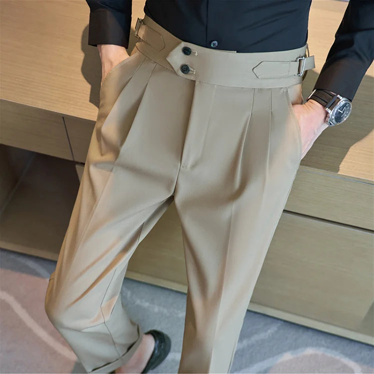 Fall 2022 High Quality Business Casual Draped High-Waist Trousers