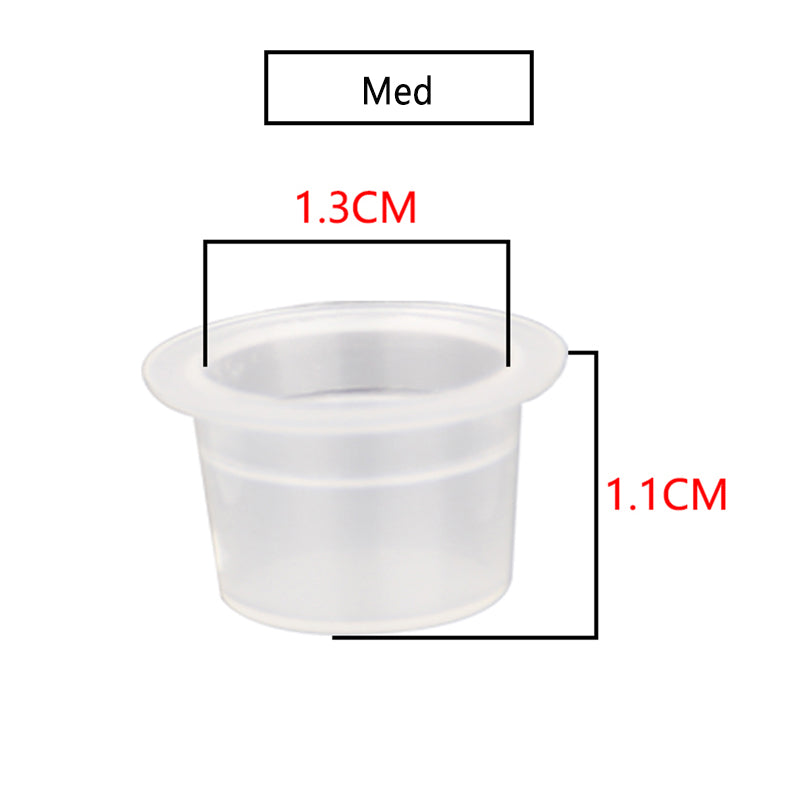 100pcs/Bag Disposable Plastic Permanent Makeup Tattoo Ink Cup Pigment Ink Cups