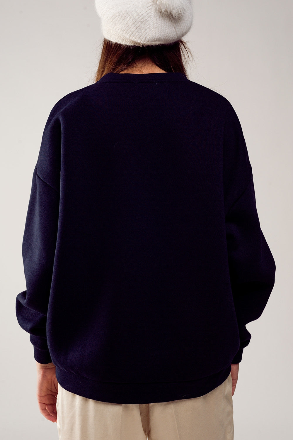 Los Angeles Oversized Sweat in Navy