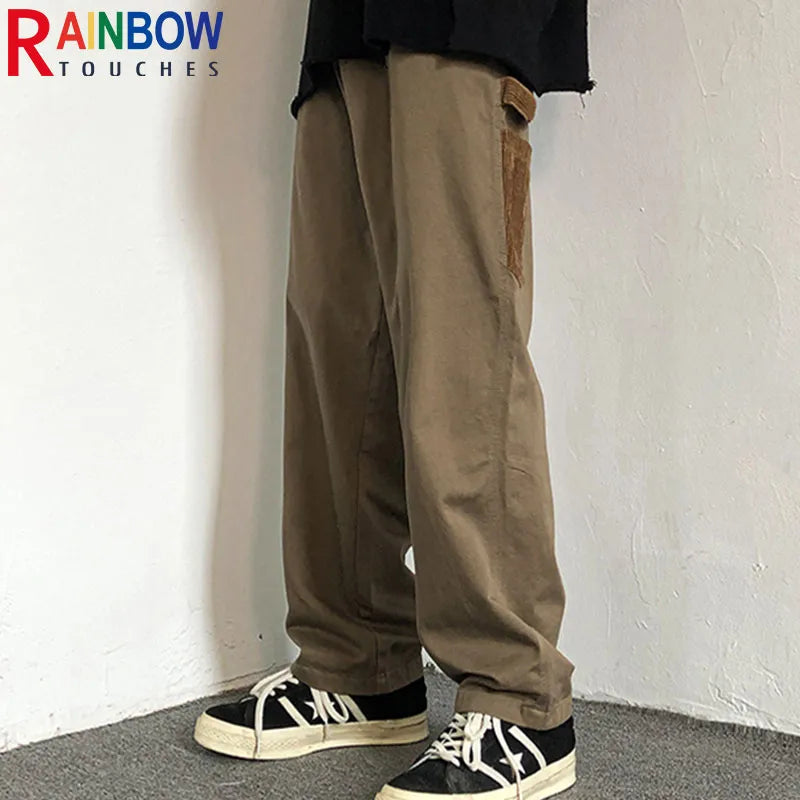 Rainbowtouches 2022 New Men's Cargo Pants Fashion Leisure Sports Wide Leg Style