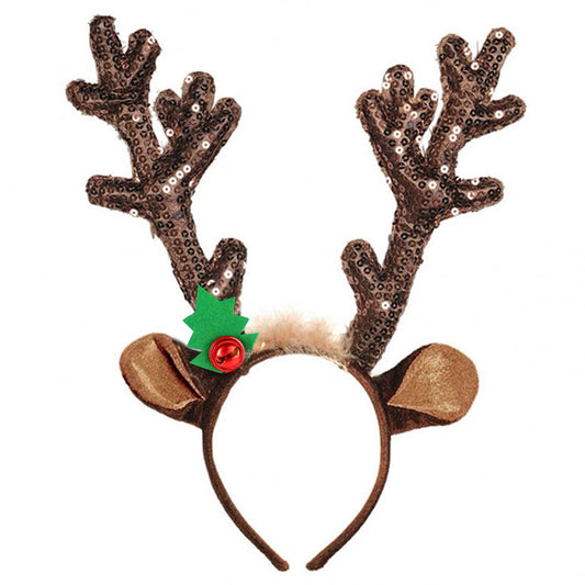 Women's Elk Horn Christmas Headband Christmas Dresses Hair Accessories