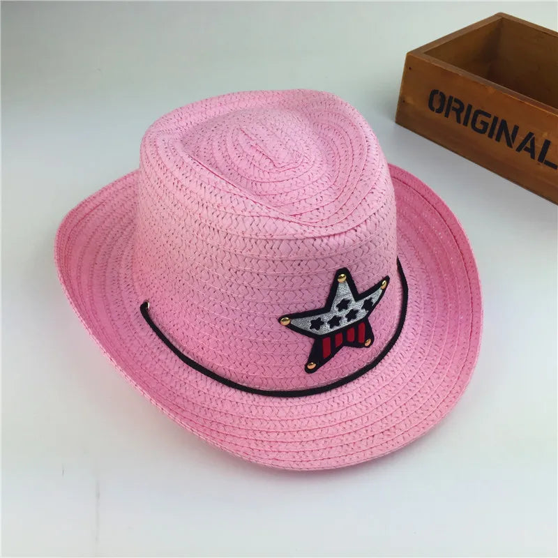 Outdoor Children's Jazz Cowboy Hat Summer Straw Hat Boys