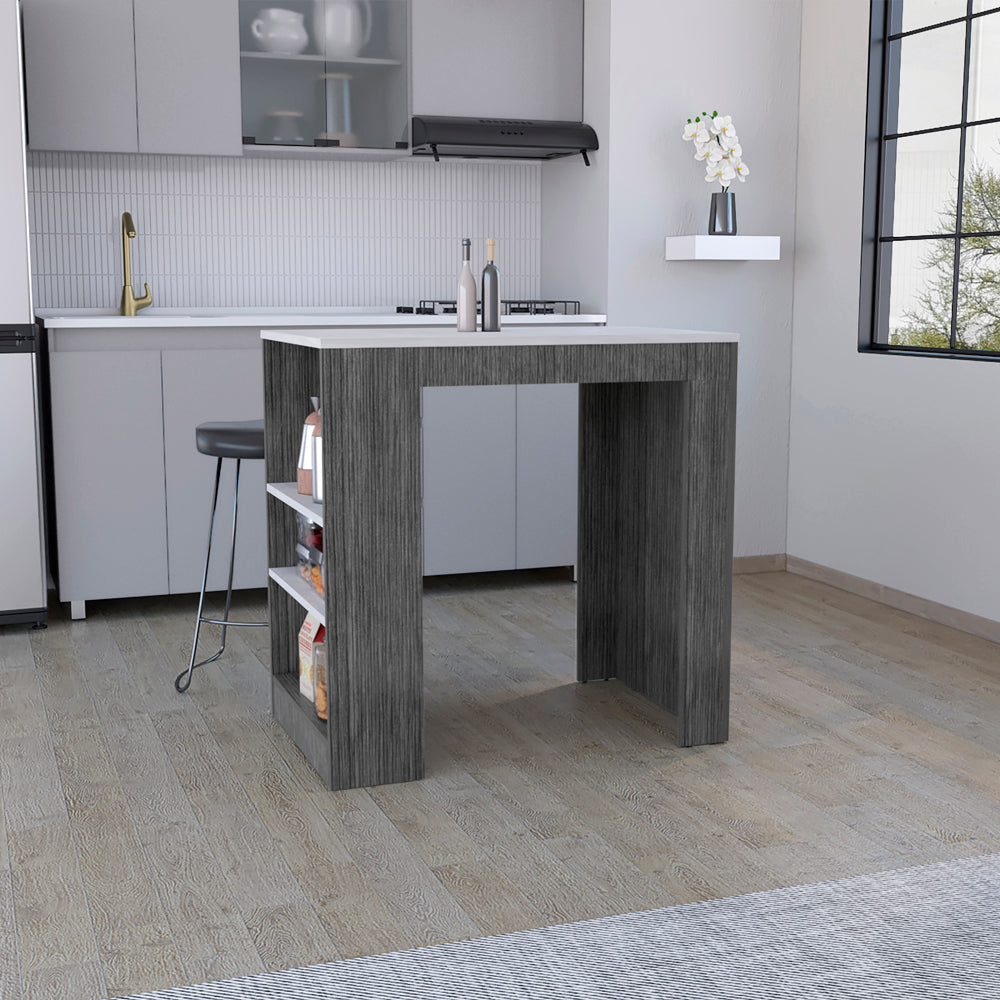 Kitchen Island Doyle, Kitchen, Smokey Oak / Ibiza Marble