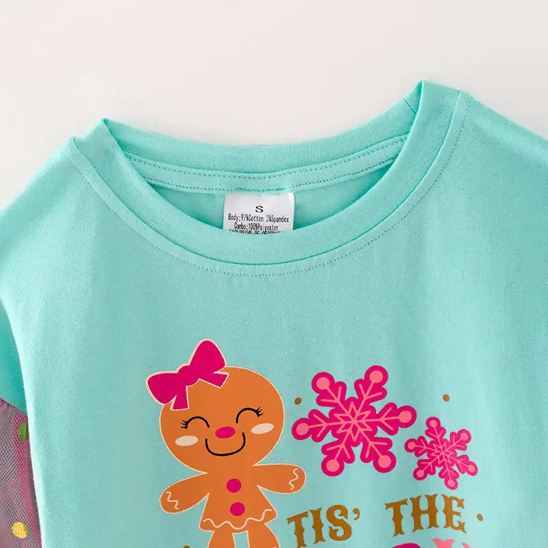 Exclusive Girlymax Christmas Long Sleeve Baby Girls Top Gingerbread Boutique