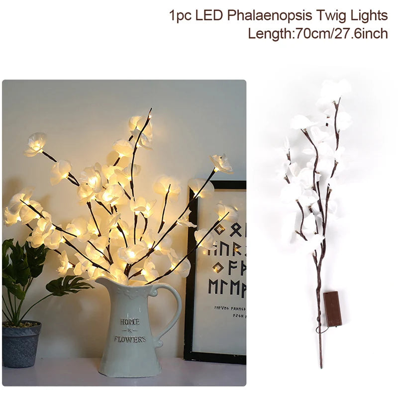 Phalaenopsis Flower Light Decor for New Year 2025