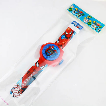 3D Projection Princess Elsa Girls Watches Kids Rubber Digital Minnie