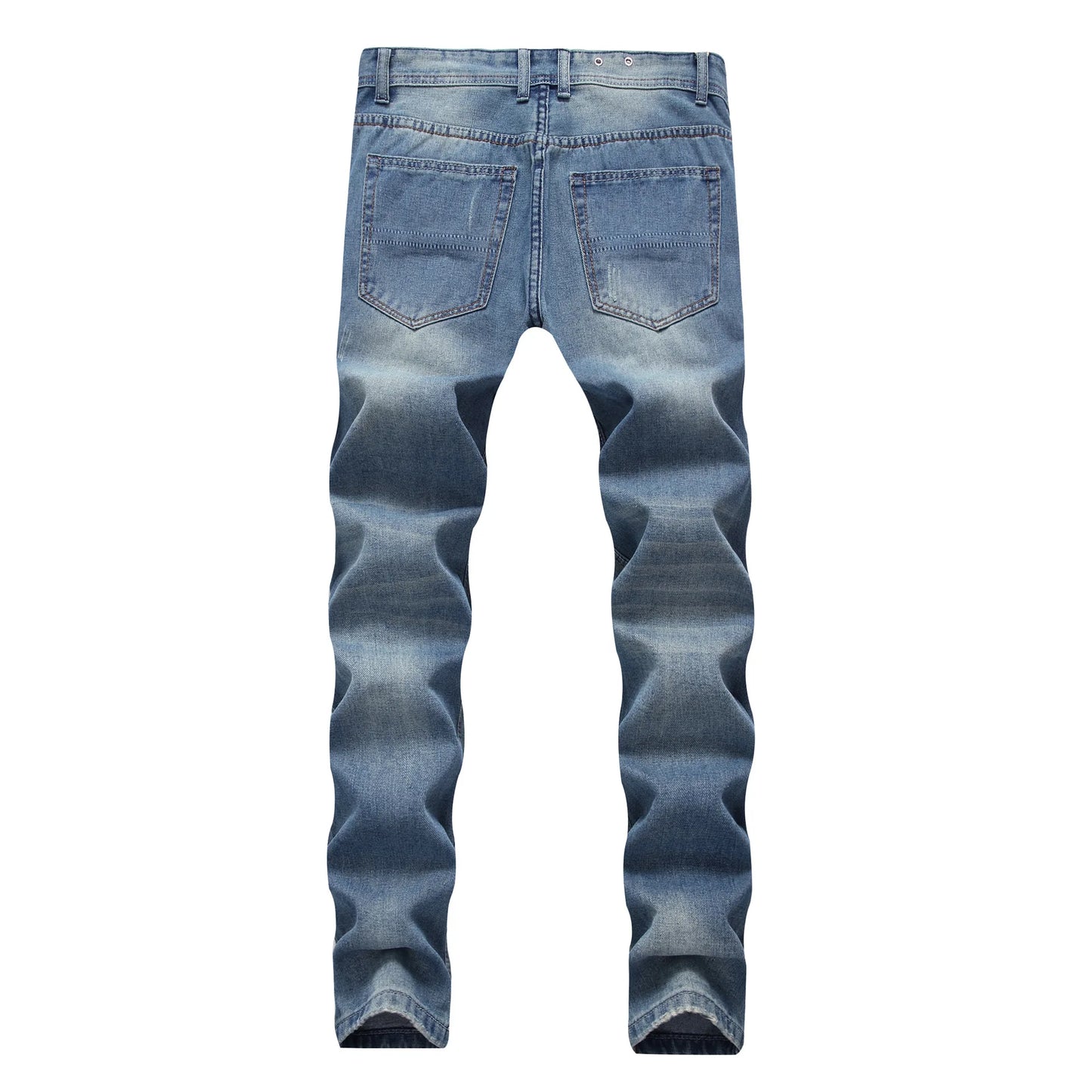 Ripped Denim Jeans for Men Straight Slim Plus Size 40 42 Pantalones Designer