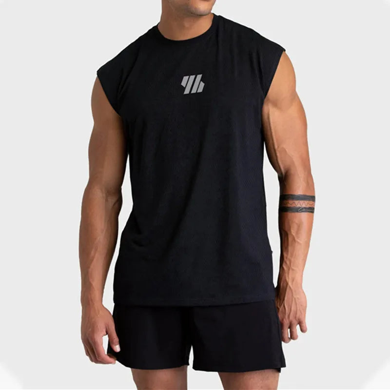 2024 Summer New Gym Vest Men Bodybuilding Sleeveless Sports Tank