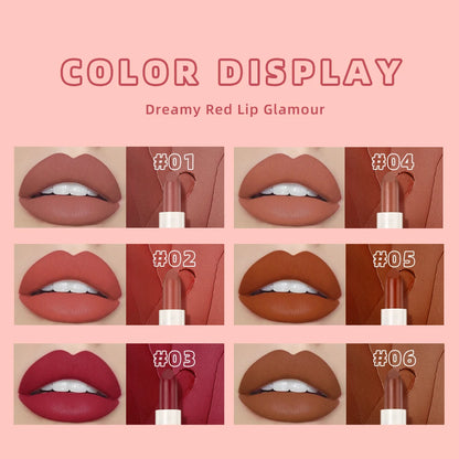 6 Colors Waterproof Nude Matte Lipsticks Long Lasting Lip Stick Sexy Red Pink