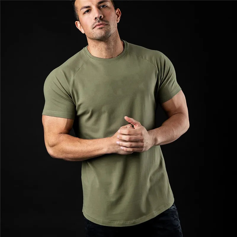 Plain T Shirt Men New Fashion Tee Shirts Summer Cotton Short Sleeve Tshirt