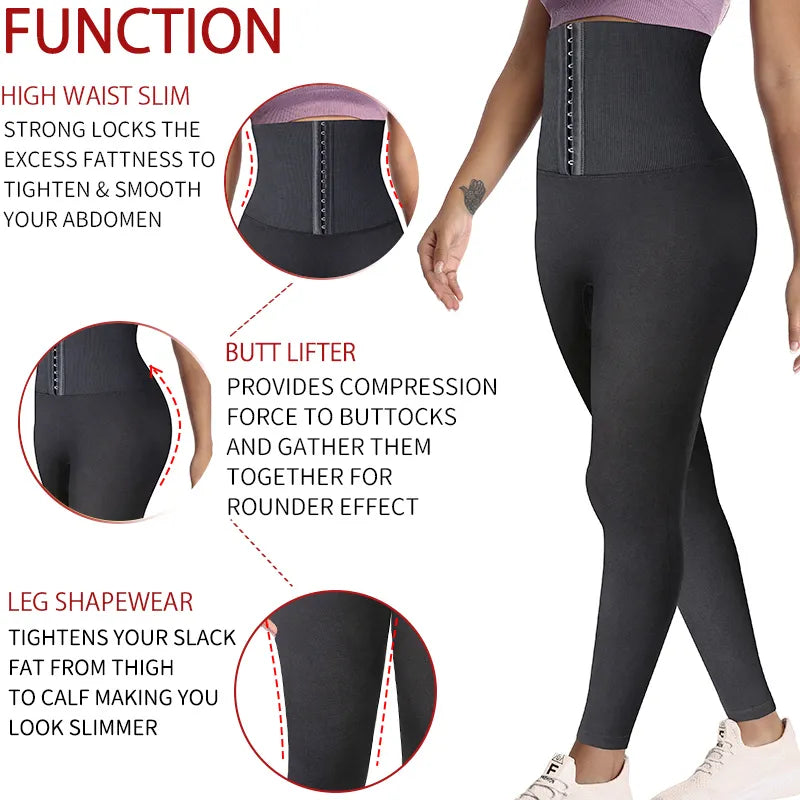 Women High Waist Fitness Leggings Tummy Control Slimming Booty Push Up Gym pants