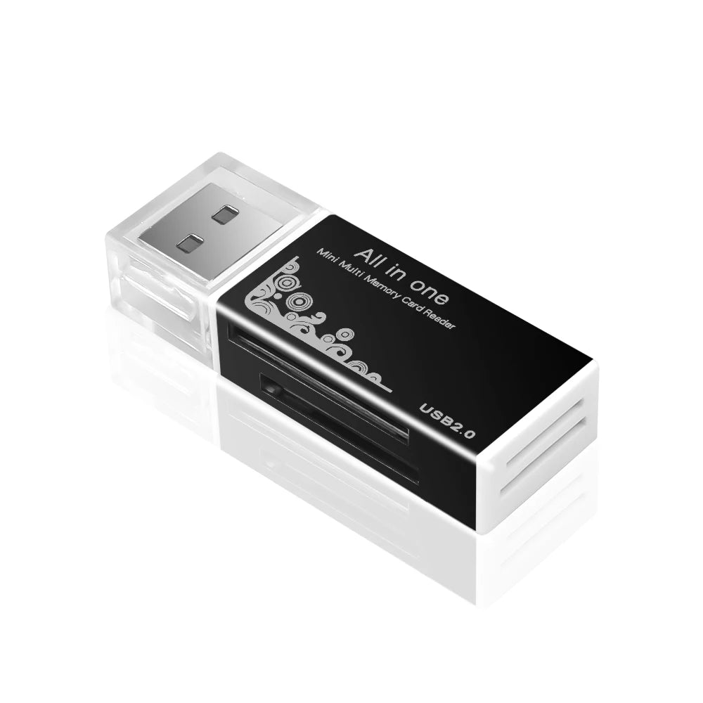 USB 3.0 Card Reader 2 in 1 USB 2.0 to SD TF Memory Card Adapter for Laptop