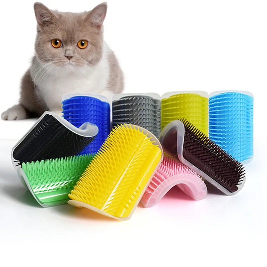 Pet Products for Cats Brush Corner Cat Massage Comb Brush With Catnip