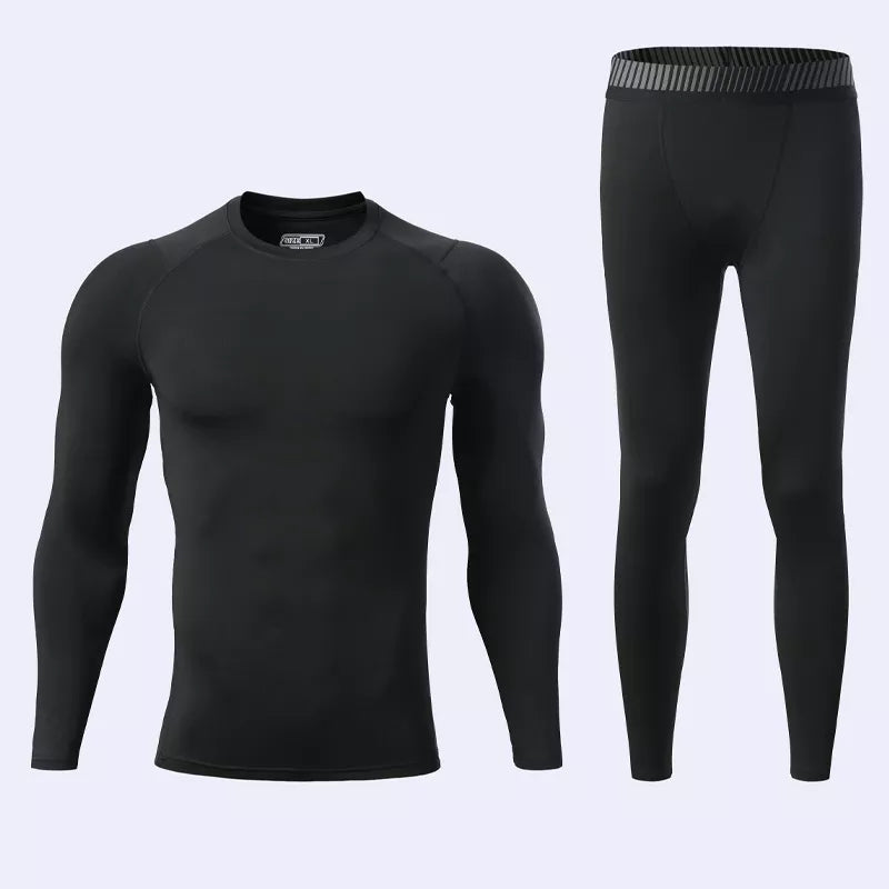 Tight Sport Sets Men Thermal Underwear Soccer Jersey