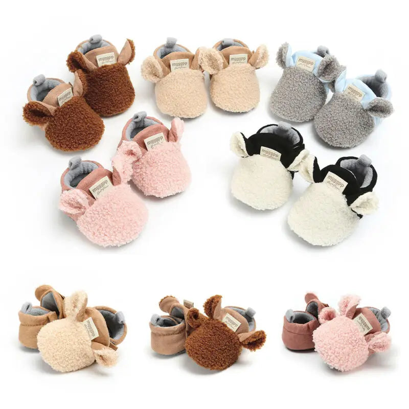 0-24 Months Unisex Baby Shoes Sheep Ears Baby Girl Snow Boots